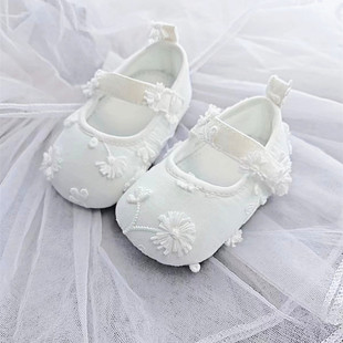 Spring and Autum Baby Shoes 0-1 Year Old Female Baby Shoes Newborn Princess Shoes Soft Sole Toddler Shoes Spring and Summer Will Not Fall Off