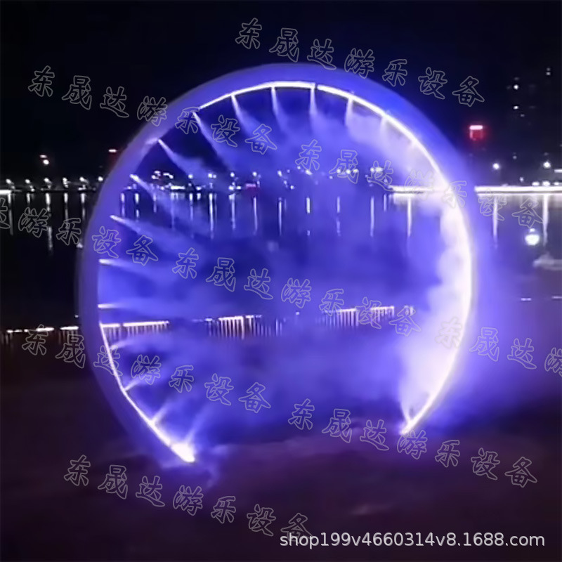 不锈钢镜面发光水雾门景区喷雾森林系统景观互动婚礼现场雾化通道-阿里巴巴