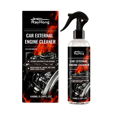 RAYHONG Engine Compartment Cleaner Waterless Oil Sludge Remover Gentle Decontamination Engine Compartment Renovation Maintenance Agent (Cleaning/curing agent) - 100ml