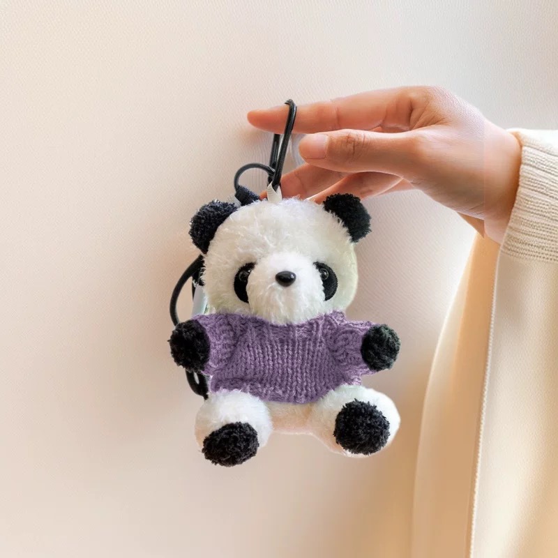 Caricatura panda peluche colgante oso espacial bolsa colgar decoración Wenchuang peluche muñeca llavero regalo para parejas