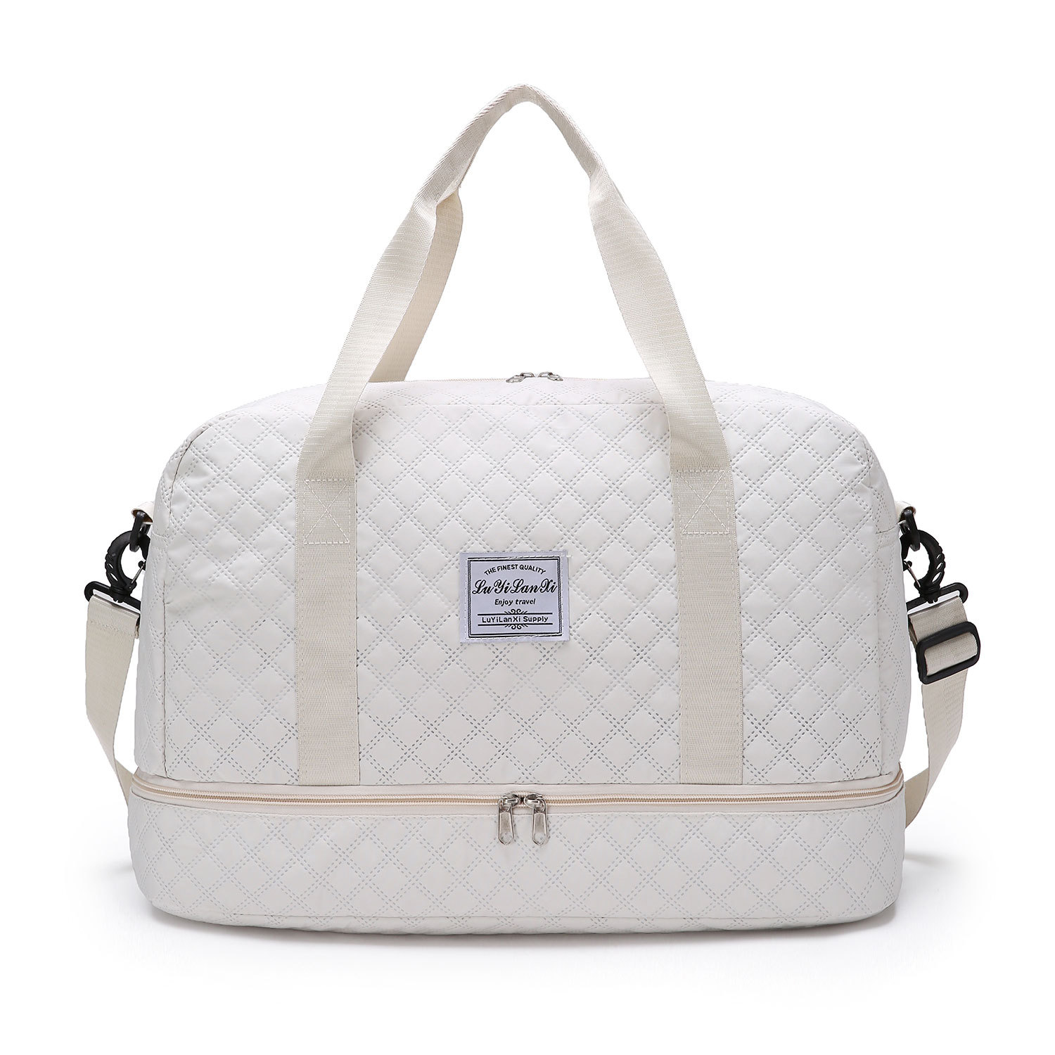 Bolsa de ejercicios cuadrilátero de diamante separación seca y húmeda bolsa de viaje deportiva bolsa de mano bolsa de ejercicios de gran capacidad bolsa de ocio para mujeres
