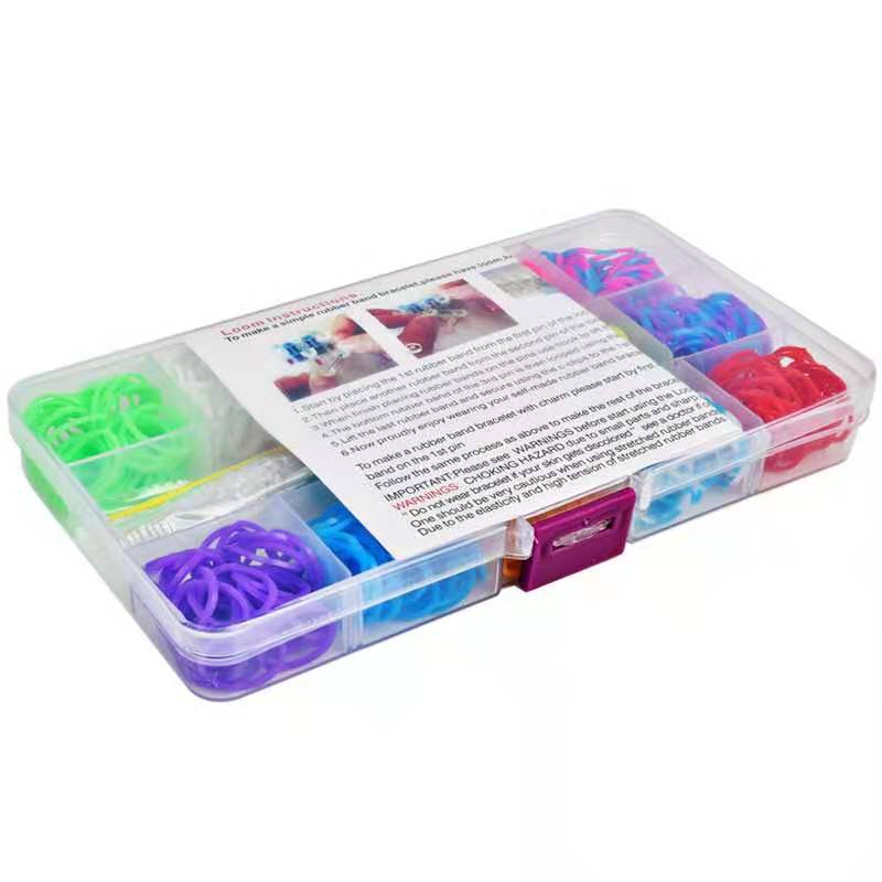 28 rejilla Arco Iris banda de goma máquina de trenzado hecho a mano DIY color Banda de goma educativos niños juguete trenzado pulsera traje