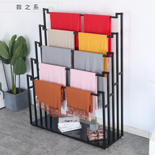 创意围巾架子丝巾展示架落地服装店裤子多层披肩货架布料围脖陈列