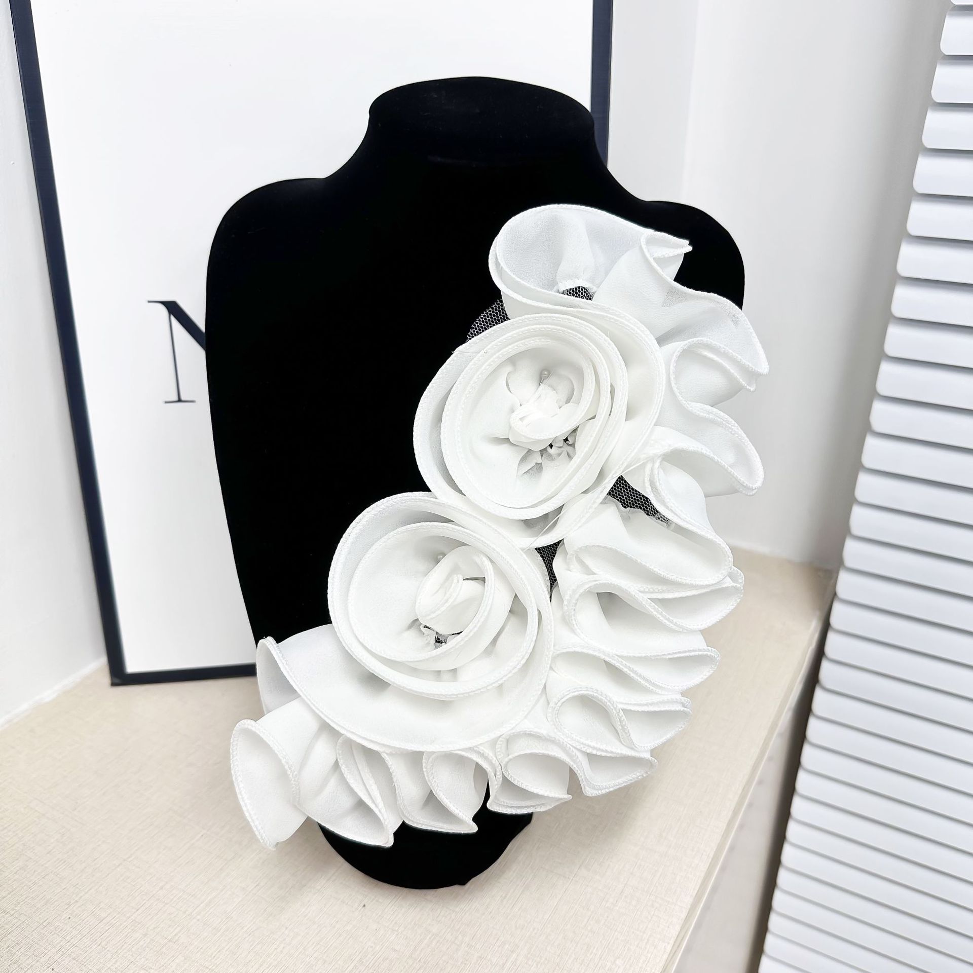 Decoración floral tridimensional encaje vestido de boda traje de baño accesorios accesorios tela adesivo accesorios ropa decoración joyas diy