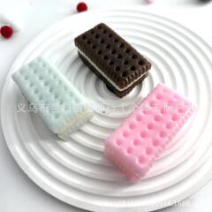 超柔らかいピンクの少女の心の厚いクッキーのつまみのおもちゃの解凍は高い顔の値のつまみのおもちゃを発散します。