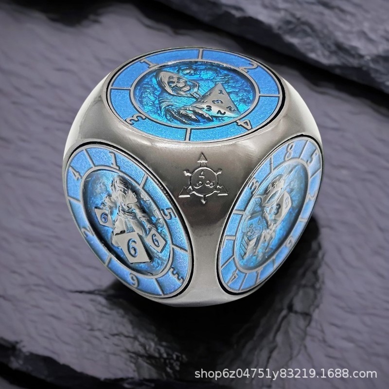 7-in-1DND 回転サイコロ クトゥルフ ドラゴンとダンジョン クロスボーダー ボードゲーム メタルサイコロ 6 面多面体ジャイロ|undefined