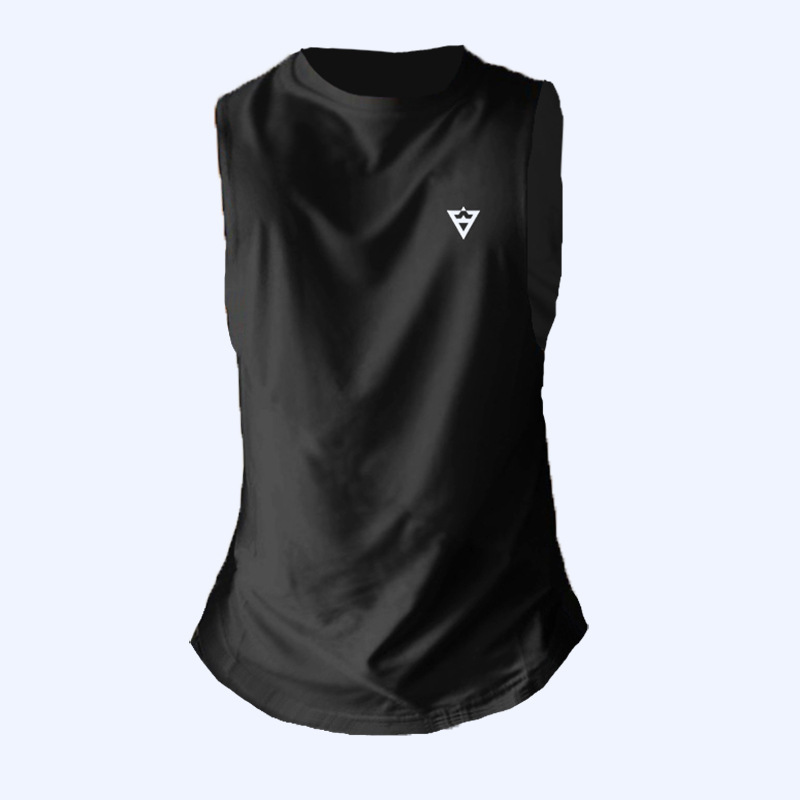 Schnell trocknende, dünne Sportweste für Herren, atmungsaktives, ärmelloses Fitness-Shirt, umfassendes Outdoor-Lauftraining_voghion.com