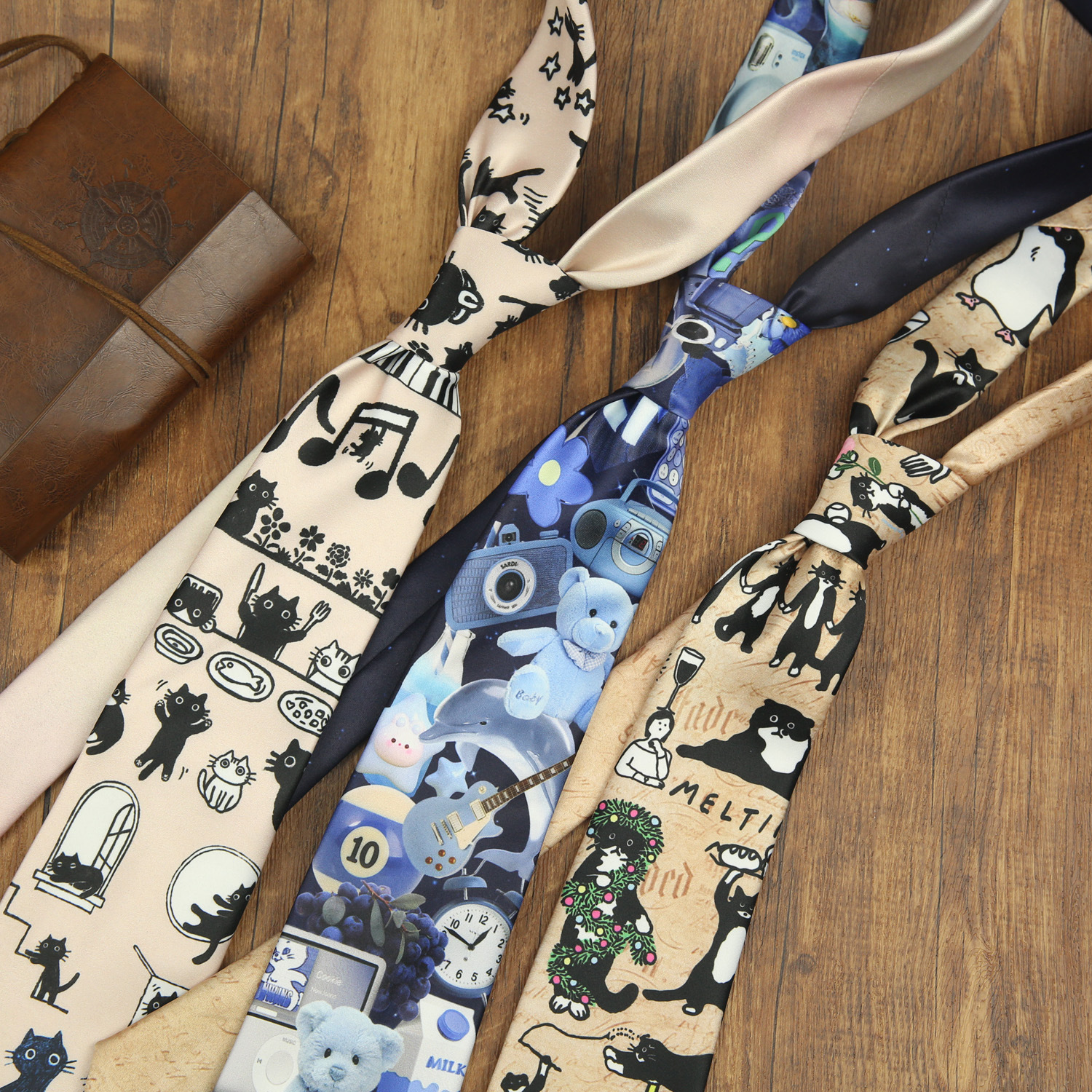 Trajes de hombre corbata rendimiento casual impresión digital accesorios de moda hip hop corbata floral image 4