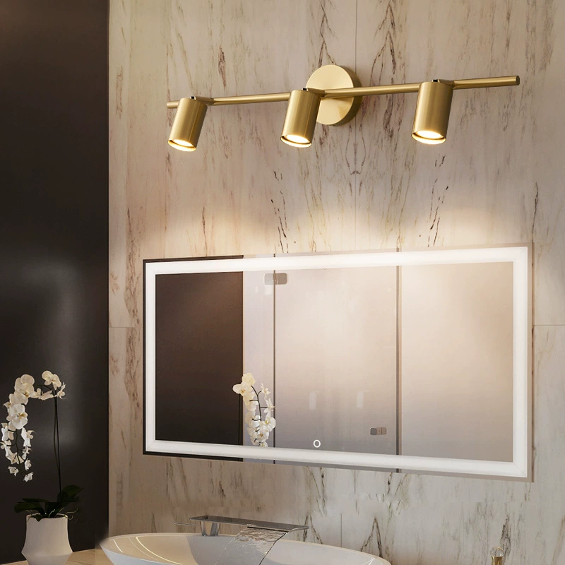 Copper LED front headlights for mirror for bathroom, sconce, light luxury style