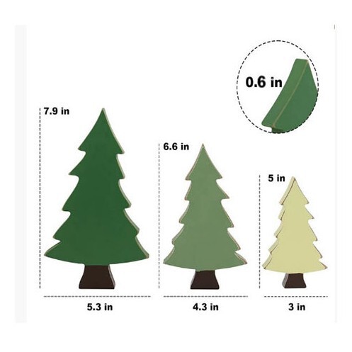 木製クリスマスギフト 3 つの松の工芸品の装飾品シーンマッチング撮影小道具クリスマス装飾|undefined