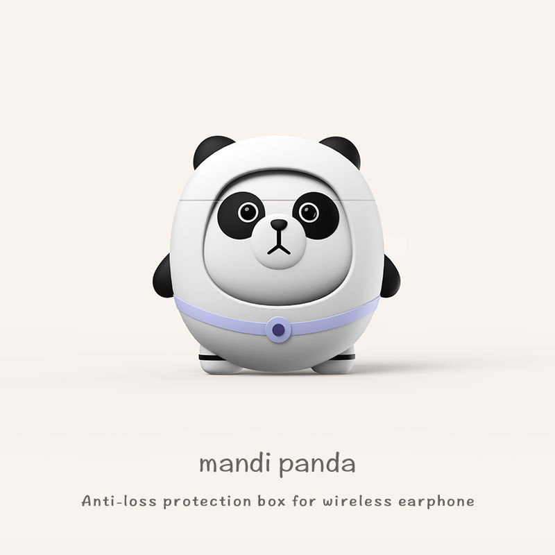 适用苹果耳机壳AirPods保护套二代三代四代熊猫硅胶蓝牙耳机壳