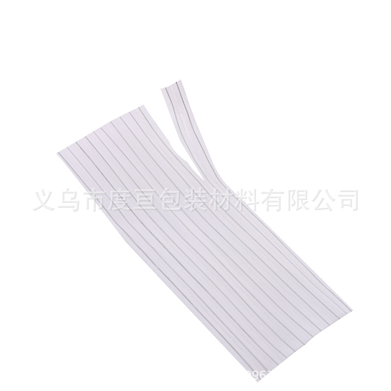 PET彩色连排封口扎丝金银联排扎口线连排束口线封口绳出口品质