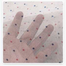 厂家100g涤纶网眼布本白数码印花底布饰品汉服连衣裙女装面料镂空