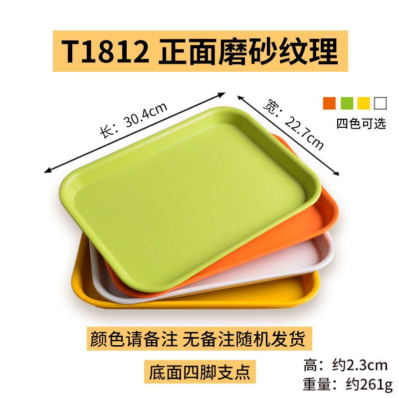 ディナープレート業務用プラスチックトレイ長方形レストランケータリング滑り止めバーガーショップファーストフードサービングトレイLサイズ|undefined