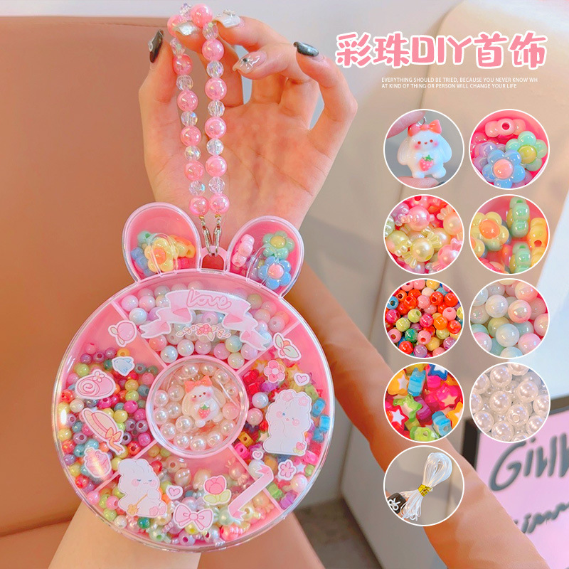 2 joyero de bricolaje de conejo rosa 1 pieza