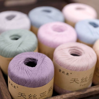 雪妃尔天丝亚麻编织衣服春夏季棉线手工钩针棒针毛线diy团线