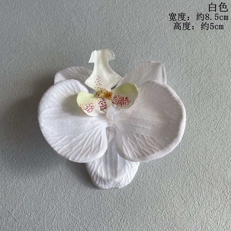 擬似顕紋胡蝶蘭花頭飾りヘアピン手作りdiyケーキデザート台装飾盆栽生け花制作|undefined