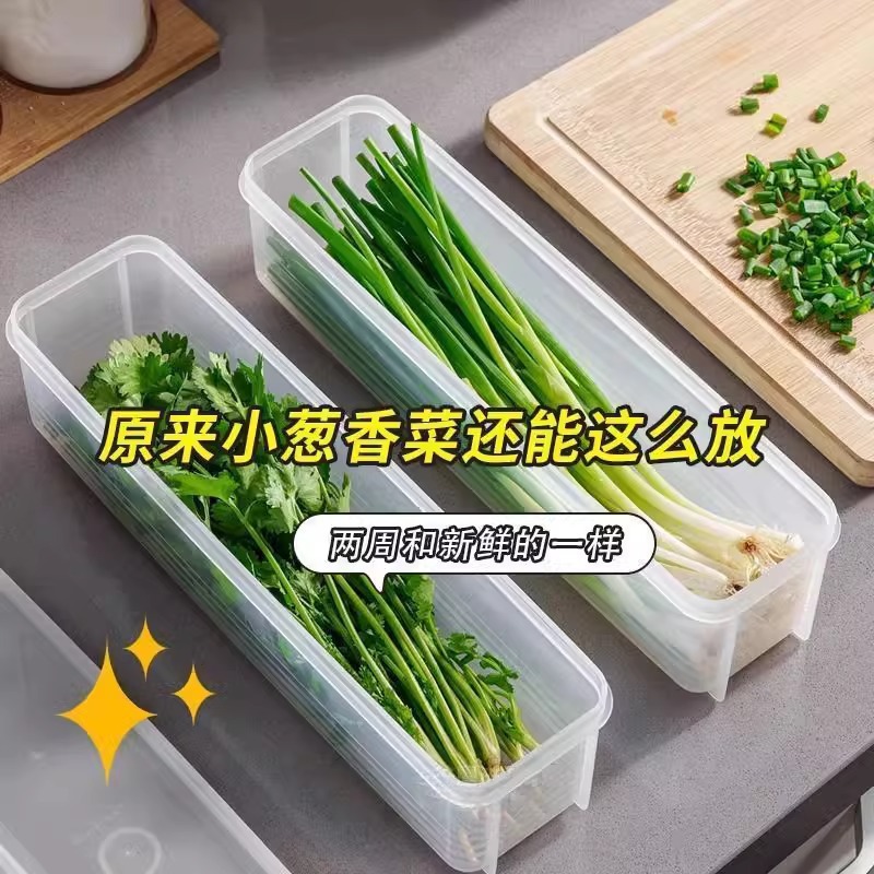 青菜香菜小葱收纳盒冰箱蔬菜保鲜神器加厚款面条鸡蛋备菜保鲜密封