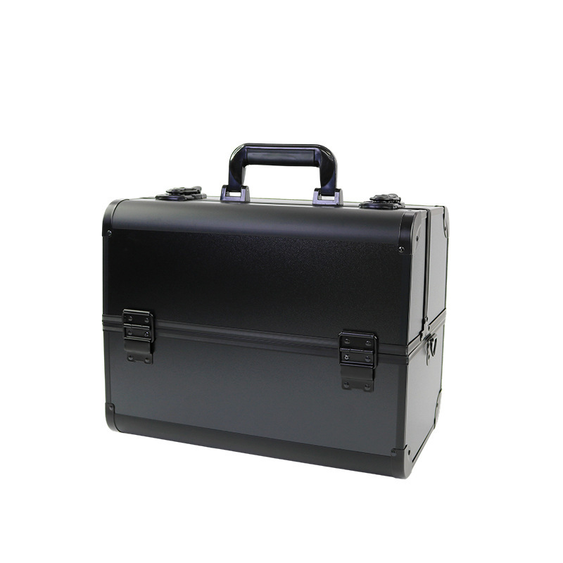 Caja de Herramientas de Manicura Multicapa de Aleación de Aluminio Desmontable para Maquillaje y Manicura image 4