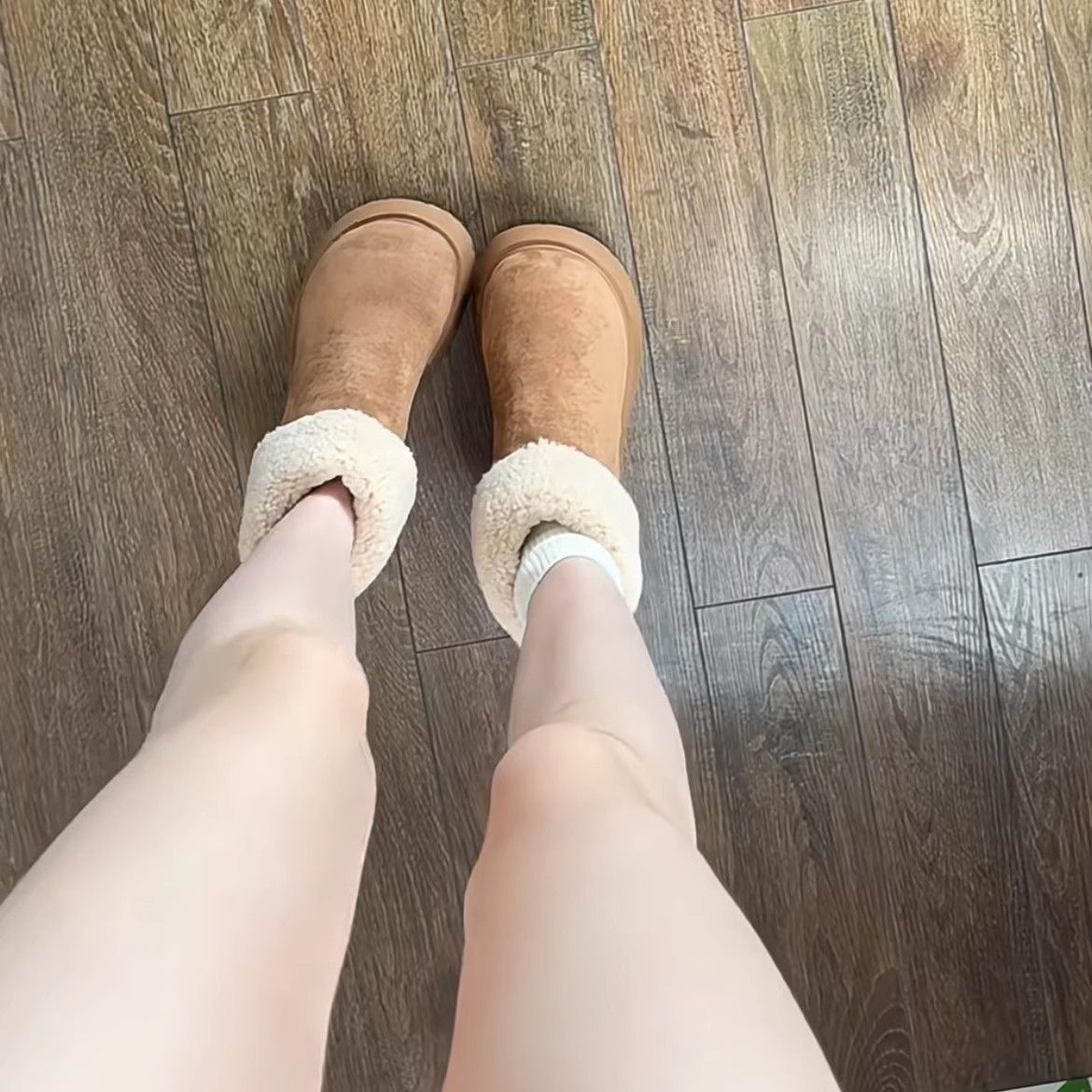 Zapatos de mujer de invierno de 2025 calentamiento de suela gruesa con muffin de algodón de altura de moda botas de nieve