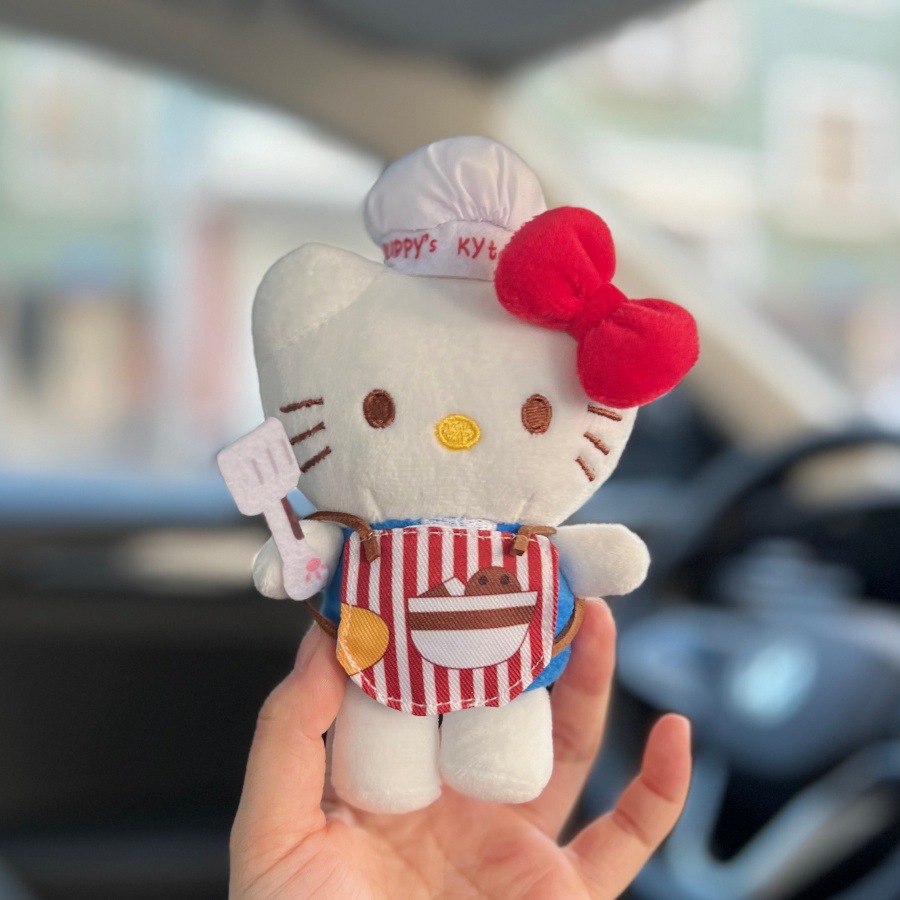 요리사 고양이 봉제인형 키링 가방 장식