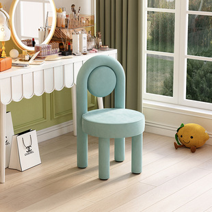 Cream Style Bedroom Makeup Stool Manicure Chair Macaron Dining Chair Home Cloakroom Dressing Table Chair Dressing Stool