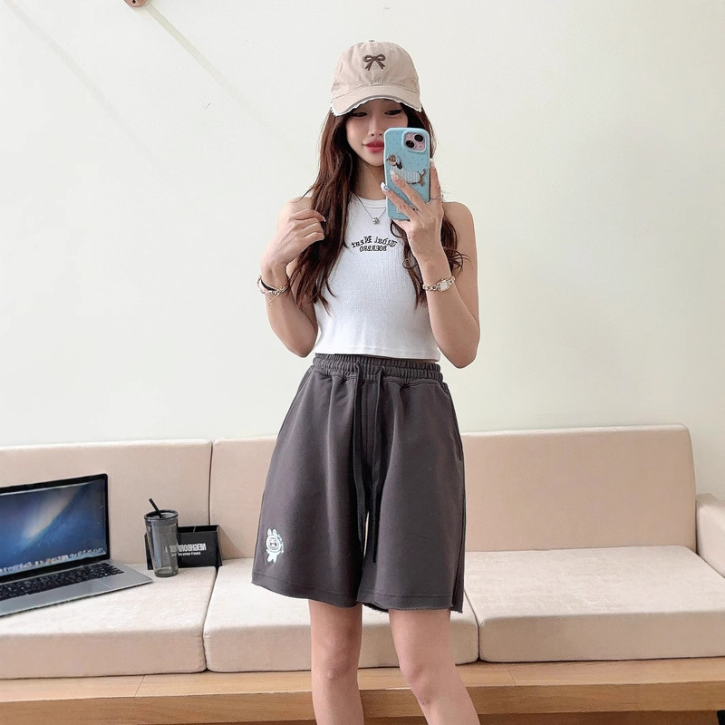 Biaotlife Paper Bag Home Shorts Women's Summer 2025 New Pure Cotton Terry Cotton Curled Casual Pants for Outer Wear Biaotlife Paper Bag Home Shorts Women's Summer 2025 New Pure Cotton Terry Cotton Curled Casual Pants for Outer Wear