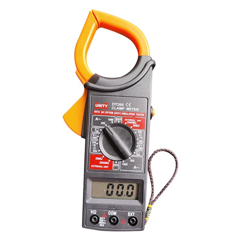 Токоизмерительные клещи DT266 Цифровые токоизмерительные Клещи 266 Цифровые токоизмерительные клещи желтая Зажимная головка производители оптом