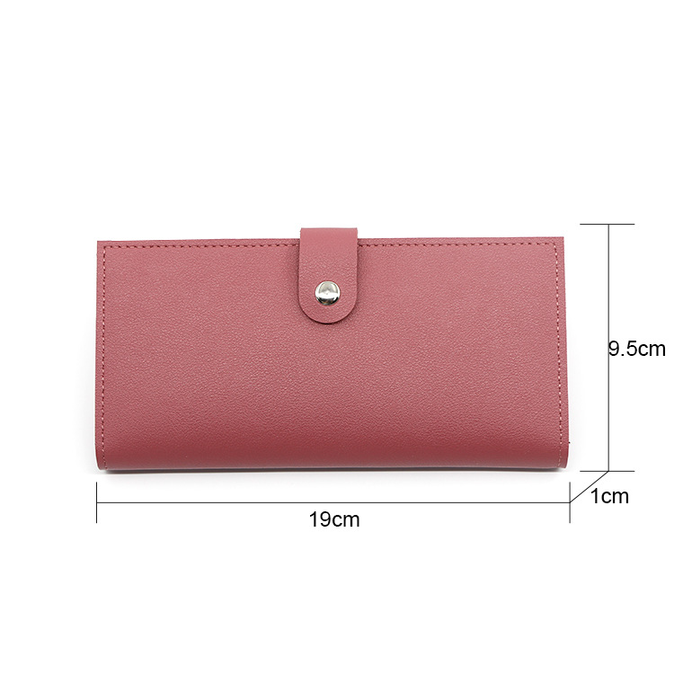 Unisex Solid Color Pu Leather Lock Clasp Wallets display picture 4