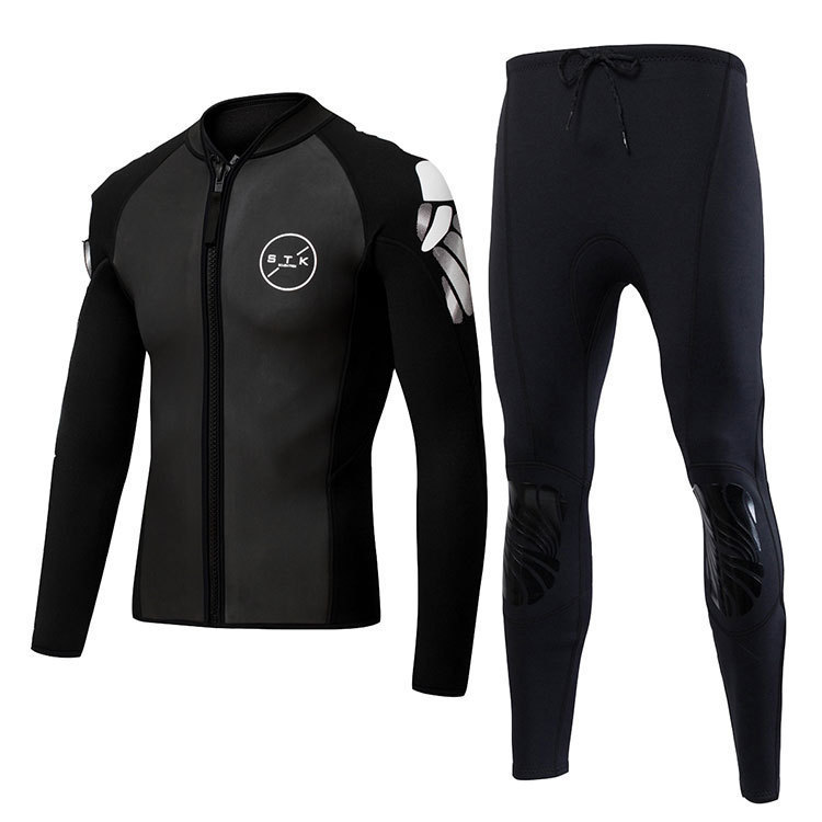 2mm Super Cool Men's and Women's Surf Jacket Split Long-Sleeved Top Snorkeling Jellyfish Suit Warm and Cold-Proof Sun Protection Wetsuit