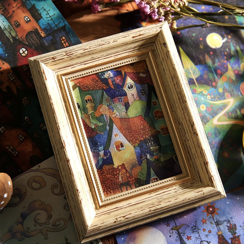 Mr. Paper Retro Material Papel Fairy Tale World Retro Creativo Cartoon Hand Cartoon Papel Material de decoración Papel