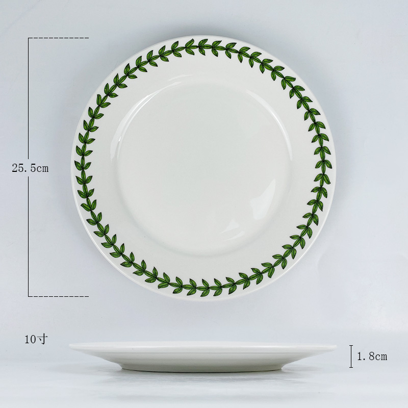 10인치 26cm 평판 - 월계수잎