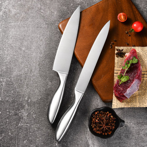 Cross-border stainless steel 8-inch chef's knife hollow handle foreign trade household meat cutting knife factory wholesale kitchen small vegetable cutting knife