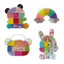 手工DIY串珠亚马逊跨境小熊独角兽散珠彩虹卡通 益智玩具女孩手链