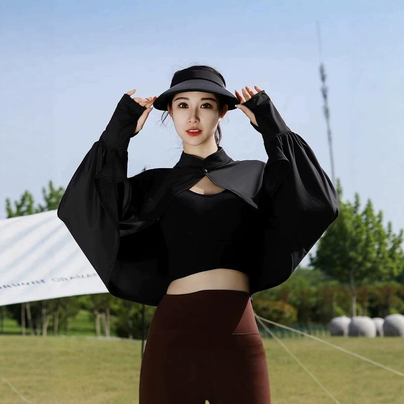 Sun Protection Shawl for Women in Summer, Anti-Uv Cover-Up for Cycling and Driving, Breathable Loose Long-Sleeved Ice Silk Thin Coat Sun Protection Shawl for Women in Summer, Anti-Uv Cover-Up for Cycling and Driving, Breathable Loose Long-Sleeved Ice Silk Thin Coat