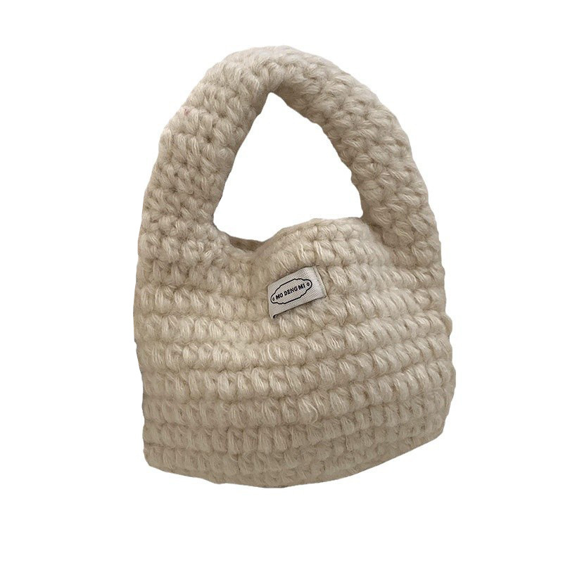 Sal de chicas diarias con bolsas de mano coreanas de color sólido, bolsas de color caramelo de alto nivel de invierno y otoño