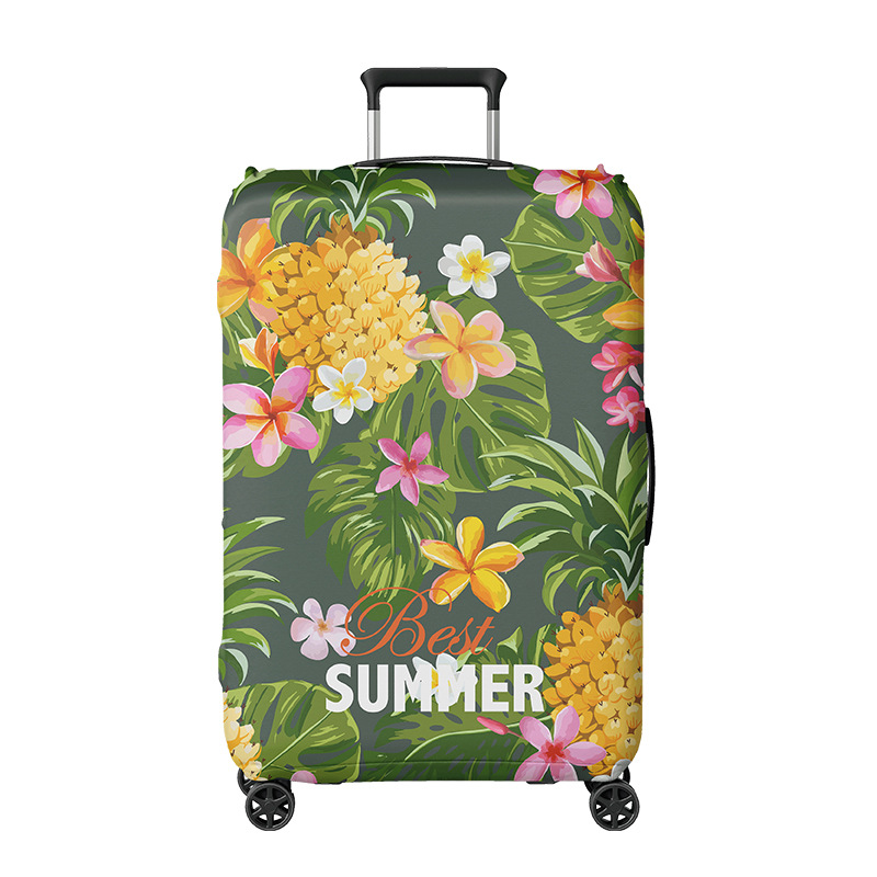 Funda Protectora para Equipaje Anqing Craft, Recomendada para Estudiar en el Extranjero, Elástica, con Estampado de Dibujos Animados, Pedido Mínimo de Una Pieza, Estampado Tropical