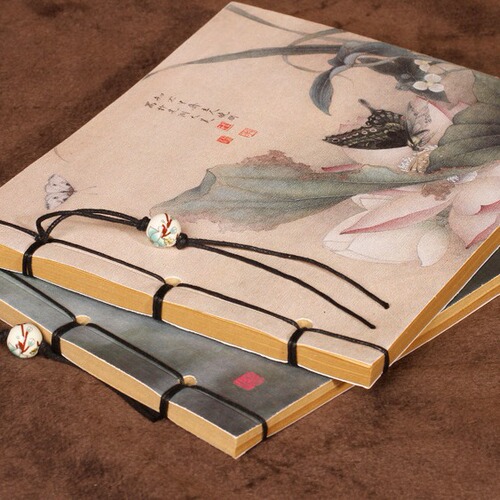 Ancient rhyme 28 retro handmade thread-bound sketch book antique sketch note diary Chinese ethnic ancient style