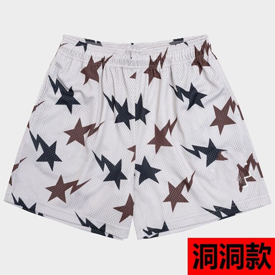 EE American Casual Shorts Fitness Men's Muscle Sports Quad Pants Fashionable Beach Pants Mesh Breathable Cross-border Exclusive