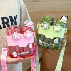 Sanrio children's water cup for school special large-capacity student straw double drinking cup summer kindergarten kettle