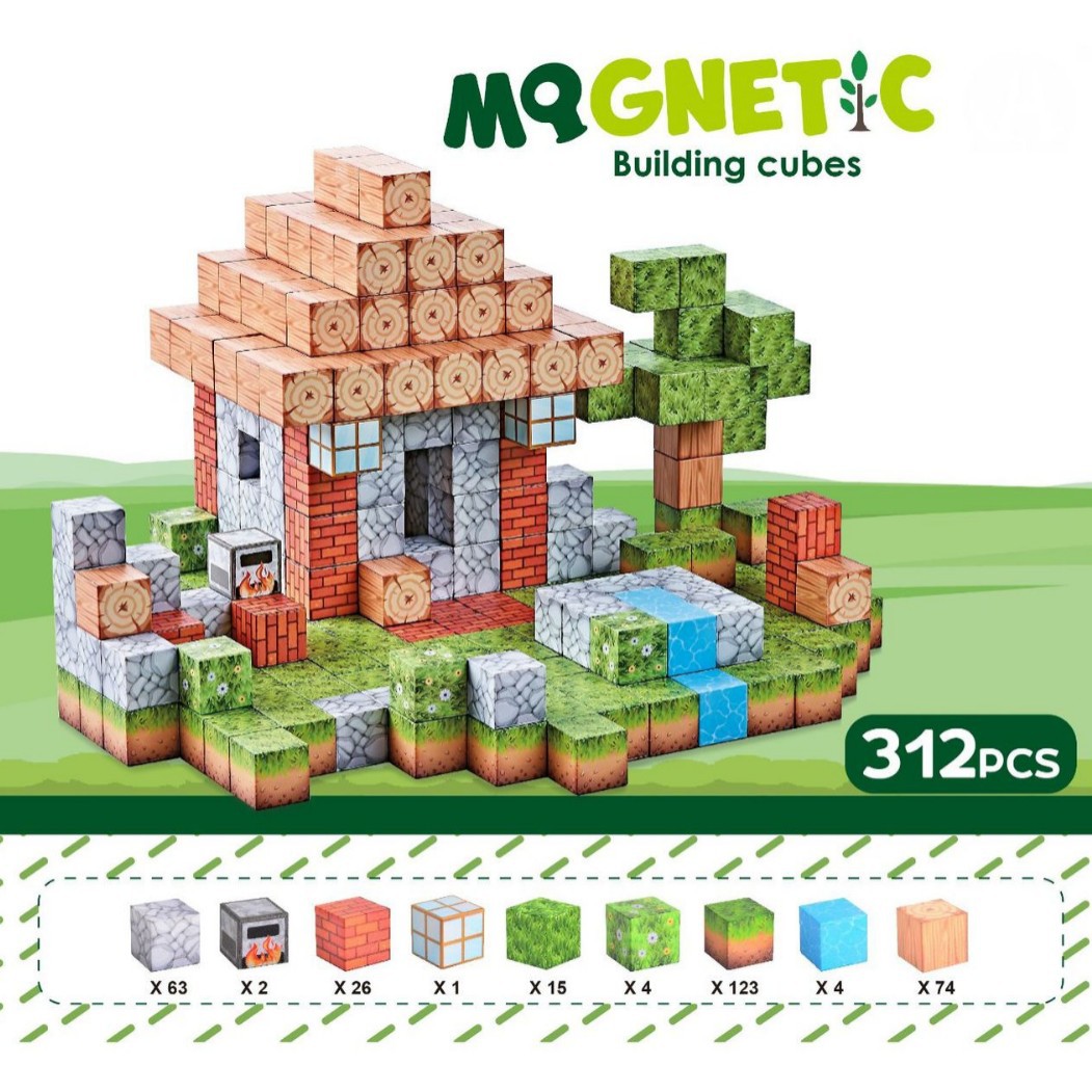 Cross-Border Forest Magnetic Building Blocks Toy, Educational Construction Magnetic Pieces, Magnetic Assembly, Versatile Toy for Babies