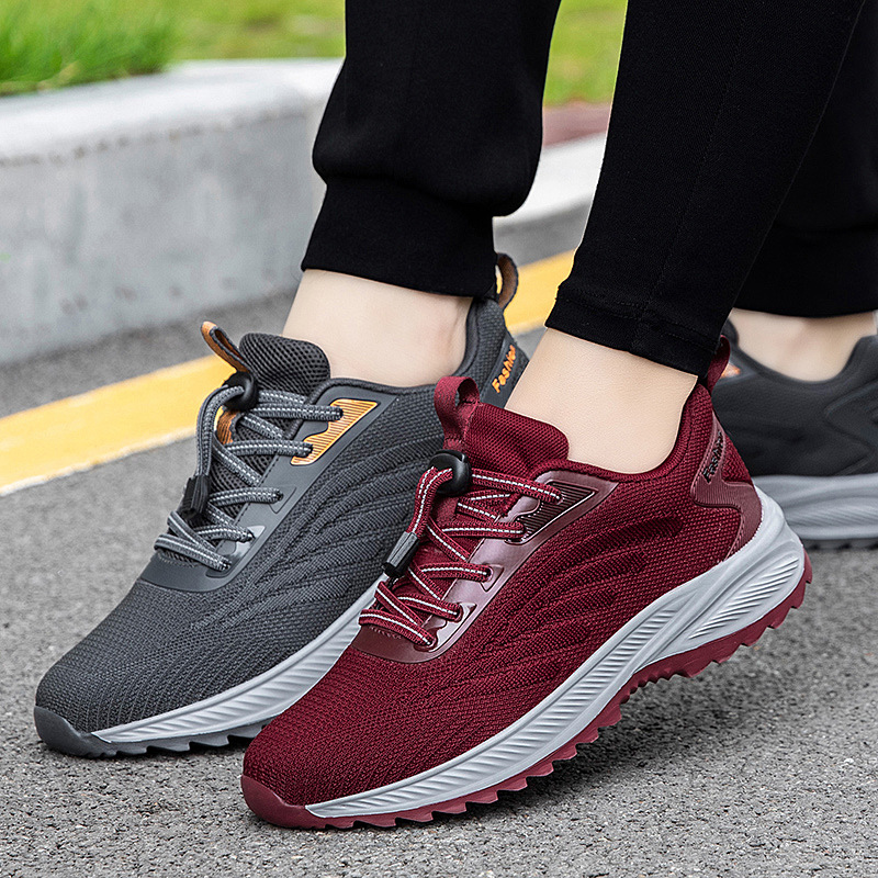 Productos genuinos pies zapatos viejos zapatos de mujer primavera mamá zapatos de papá cómodo de mediana edad y ancianos transpirable caminar zapatilla de deporte casual