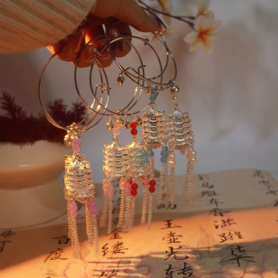 New Chinese Bell Luminous Bracelet with Lamp Antique Style Jewelry Bracelet Court Style Bracelet Daily Handstring Hanfu Accessories