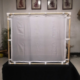 Flowers and Shadows Square Dance Fans Light Shadow Play Curtain Flashlight Figure Our Projection White Dustproof in the Past Decade
