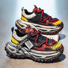 2025秋季新款复古做旧老爹鞋厚底增高时尚百搭休闲鞋潮流舒适男鞋