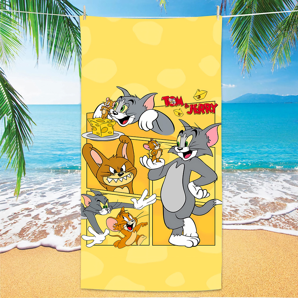 Transfronterizos amazónicos gatos y ratas toallas de playa clase A niños caricaturas toallas de baño de playa microfibra toallas de secado rápido