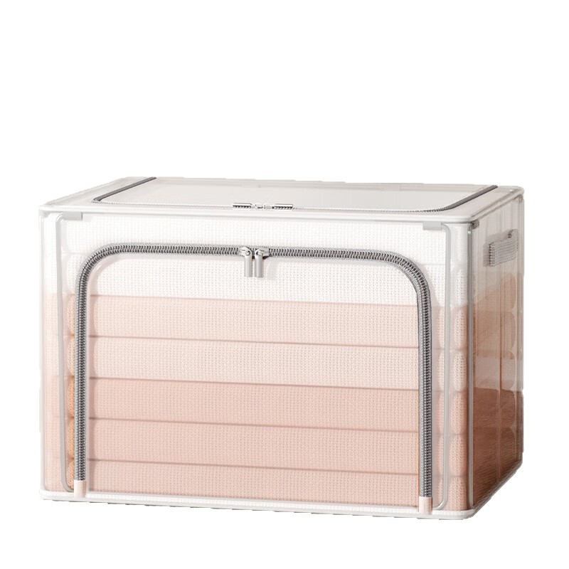 PVC透明衣類収納ボックス 超大容量 オックスフォード布整理ボックス 折りたたみ式布団衣類収納ボックス