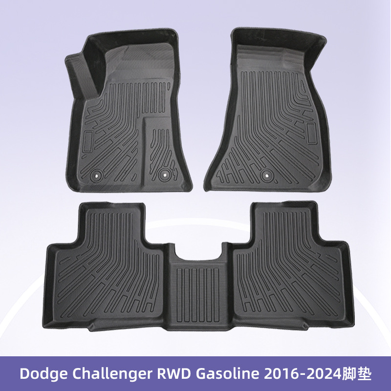 Para Dodge Challenger RWD Fuel 2016 - 2024 3D All Weather TPE Foot Coat