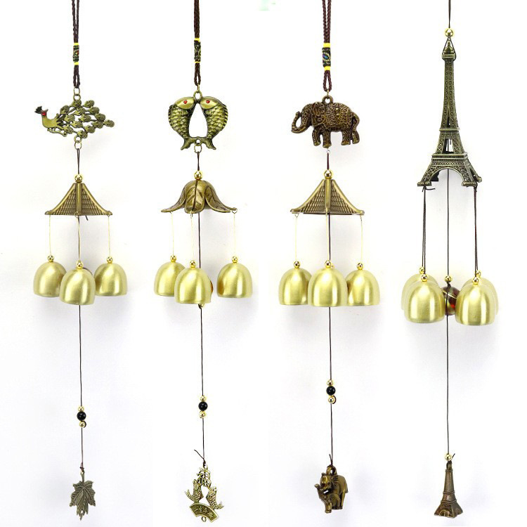 Tourist Area Famous Family Hanging Decoration Alloy Bronze Wind Bell Home Decoration Door Hanging Decoration Wind Bell Wall Hanging