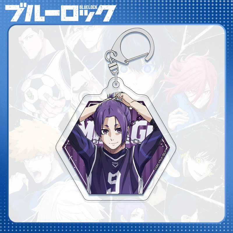 Acrylic Keychain (Blue Lock) Blue Prison Key Bin, double-sided 6 cm, D-system compatible